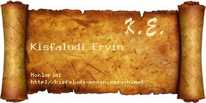 Kisfaludi Ervin névjegykártya