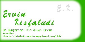 ervin kisfaludi business card